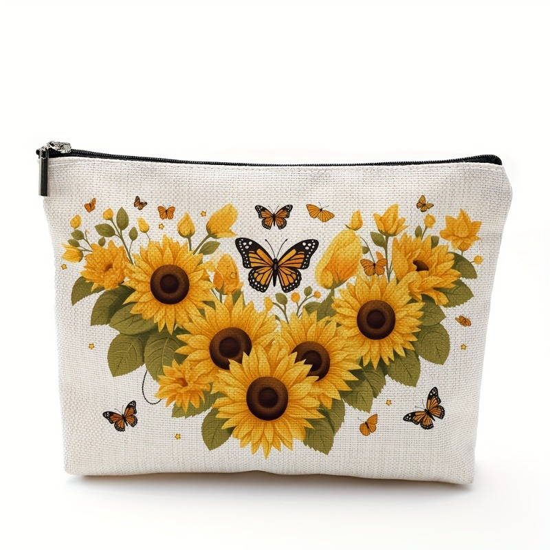 Women Bags Zip - Uma bolsa de maquiagem de girassol