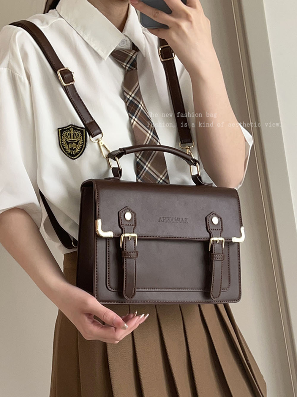 Bolsa de uniforme em couro PU, - Women Bags Sale avaliação e preço