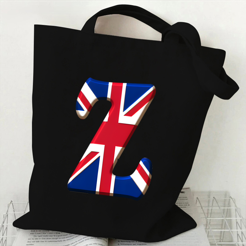 A-Z 26 carta sacola de lona pa - Women Bags In Uk avaliação e preço