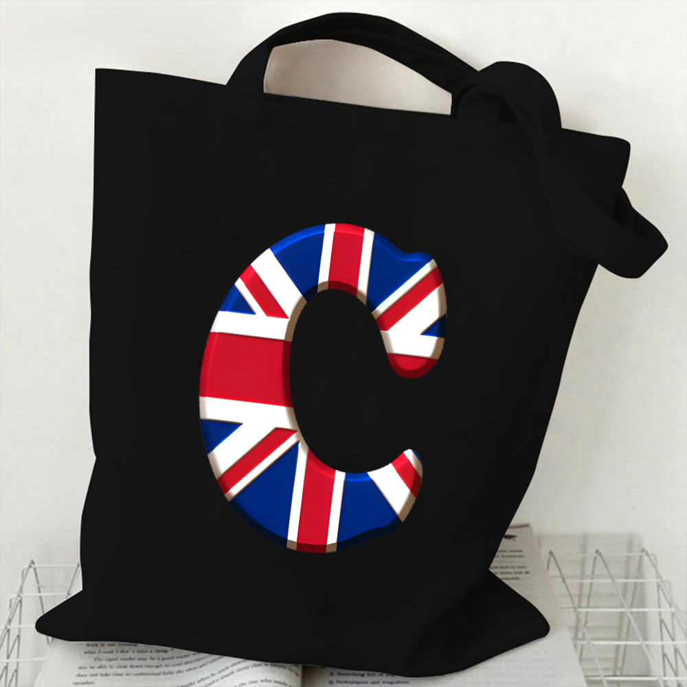 A-Z 26 carta sacola de lona pa - Women Bags In Uk avaliação e preço